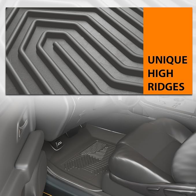 G-PLUS Floor Mats Compatible with Toyota 4Runner 1996-2002,Gray | All Weather Protection,Non-Slip,Custom Fit Floor Cargo Liner,TPE Full Coverage,1st & 2nd Row,Black,3PCS