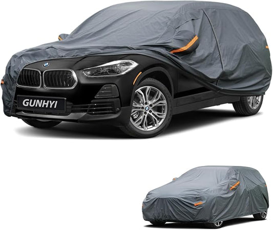 GUNHYI Premium Car Cover Custom Fit BMW X2/iX2, 16 Layers Heavy Duty Car Cover Waterproof All Weather with Zipper Door for Sun Rain Snow Dust Uv Protection