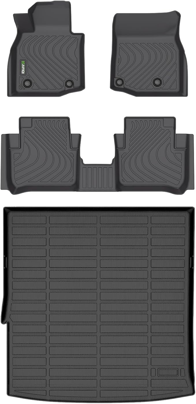 HAFIDI® Floor Mats & Cargo Liner Set Fit for 2025-2026 Mazda CX-50 Hybrid | (Only for Hybrid) Custom full set Car liners, anti-slip,waterproof, all weather guard,Full Set Accessories, TPE, Black