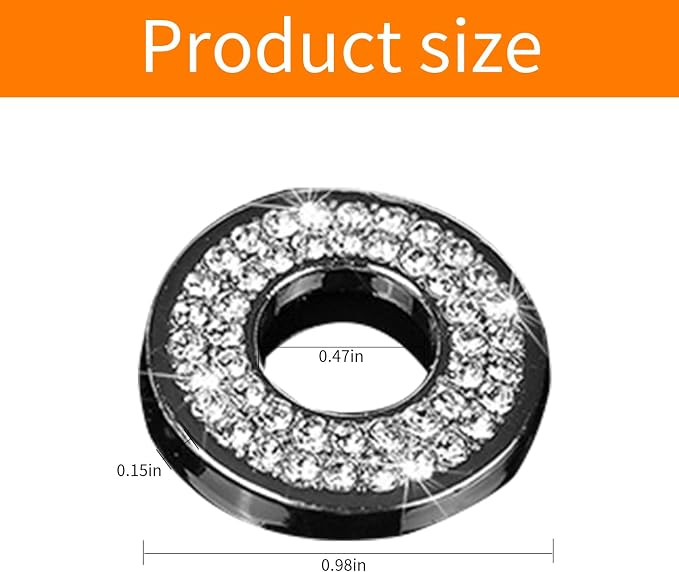 1 Pack 4 Pcs Bling Car Inner Door Lock Covers, Car Bling Accessories For Women Rhinestone, Rhinestones Pull Rod Bolt Decoration Covers Compatible With Mercedes-Benz A,B,C,D,E Class, Gla ,Glc (Silvery)