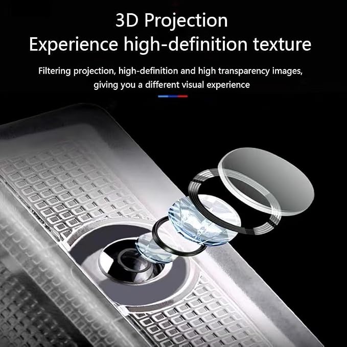 High Definition LED Projection Welcome Light，Logo Projector Puddle Lights，Compatible with 1/3/4/5/6/7/x1/x2/x3/x4/x5/x6/x7/M/328i/28i/530i/528i/e92，Plug and Play (2PCS)
