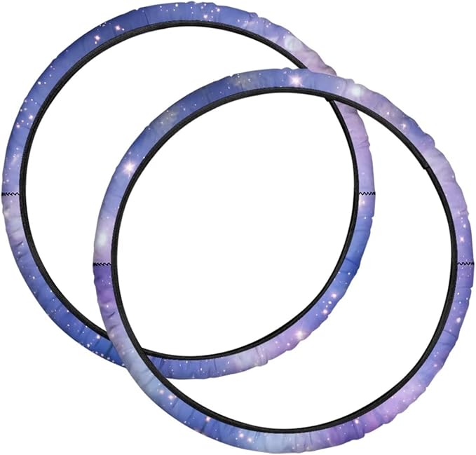 Purple Galaxy Wheelchair Wheel Covers Non-Slip Wheelchair Accessories Tyre Covers to Protect Floors Carpets Fits 24" Wheels Set of 2 Pairs