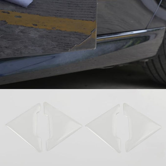 TOMALL 4 Pcs Car Door Edge Guards Door Anti-Collision Strip Anti-Rub Trim Clear Accessories Door Corner Bumper Protector Anti-Scratch Universal for All Cars SUV (V-White Clear)