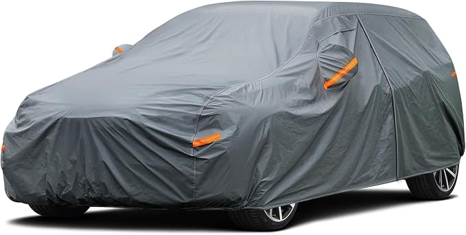 GUNHYI 16 Layers Hatchback Car Cover Waterproof All Weather, Universal Fit vw Golf/Rabbit, Toyota Matrix/Corolla, Ford Focus, Mazda 3, Nissan Leaf, Subaru Impreza, Mini Clubman, Volvo V40 etc.
