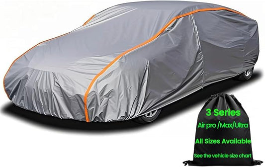 Large Car Cover,Snow Winter Outdoor Car Covers for Automobiles All Weather Waterproof,Full Exterior Covers Rain UV Snow Protection Fit All Sedan 208" to 218"