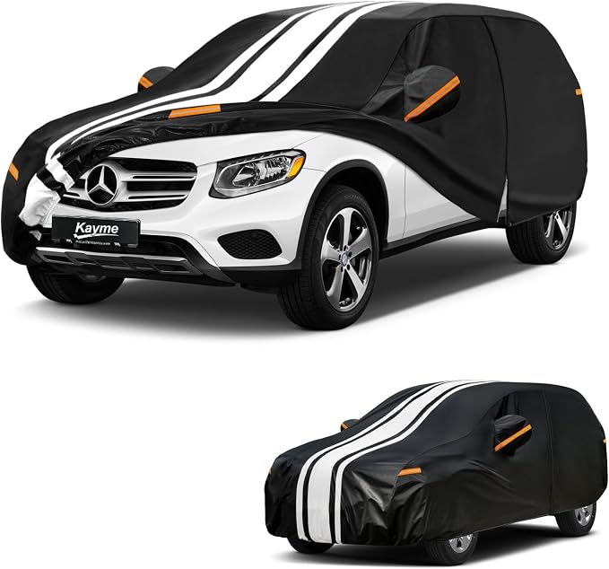 Kayme Mercedes Benz GLC Class Car Cover Waterproof All Weather, Custom Fit for GLC300 GLC350e GLC43 GLC63 (2015-2026), Gift with Tape/Towel, Outdoor Full Exterior Cover Rain Snow Sun UV Protection.