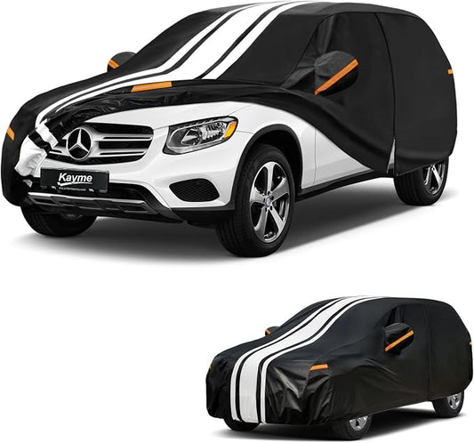 Kayme Mercedes Benz GLC Class Car Cover Waterproof All Weather, Custom Fit for GLC300 GLC350e GLC43 GLC63 (2015-2026), Gift with Tape/Towel, Outdoor Full Exterior Cover Rain Snow Sun UV Protection.