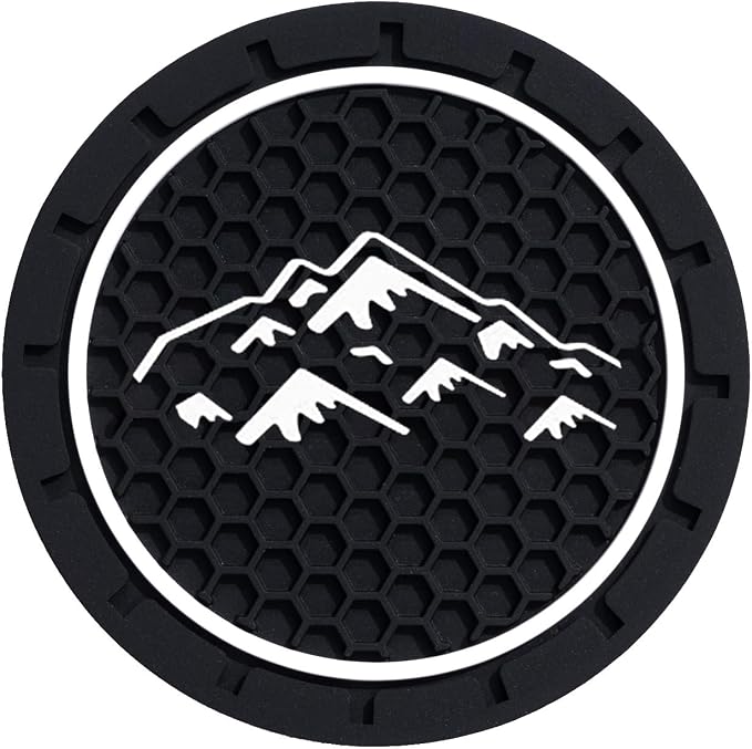 2Pcs 2.75 Inch Mountain Cup Holder Insert Coaster Diameter Oval Tough Vehicle Travel Auto Mountain Car Accessories