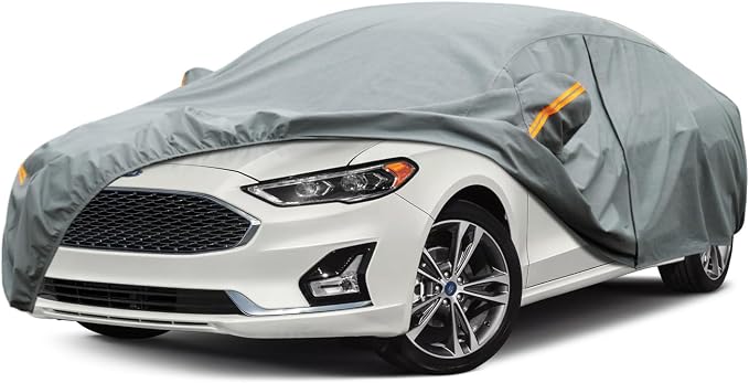 Kayme Heavy Duty Car Cover Custom Fit Ford Fusion (2005-2025) Waterproof All Weather for Automobiles, Full Exterior Covers Sun Rain UV Protection.（Deliver About 3-10 Days）