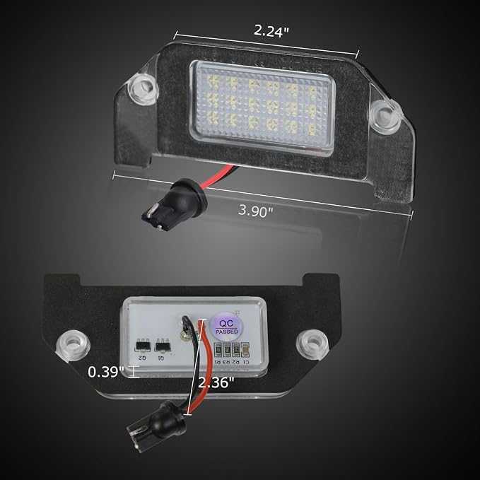 LED License Plate Lights Lamps Compatible with Dodge Challenger Charger Avenger Magnum Dart, 6000K White