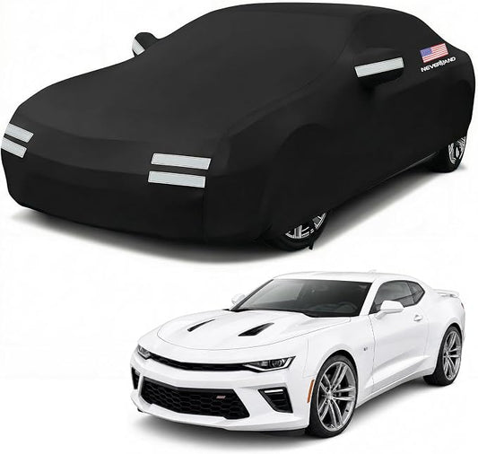 Car Cover Compatible with Chevy Camaro, Full Car Covers Waterproof All Weather Dustproof, Snowproof, UV Protection Car Covers for Automobiles Universal Fit Chevy Camaro