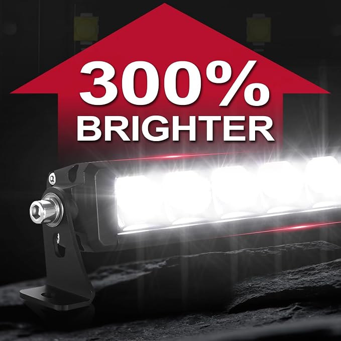 OFFROADTOWN 18 Inch 160W LED Light Bar Single Row Off Road Driving Lights Spot Bumper Grille Bars Slim LED Work Light with Wiring Harness for Truck Pickup UTV SUV Toyota RZR