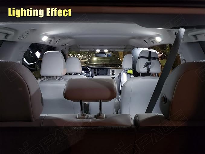 15-Pieces Odyssey LED Interior Lights Kit for Honda Odyssey 2018 2019 2020 2021 2022 2023 2024 White 6000K LED Interior Lighting Package + Install Tool