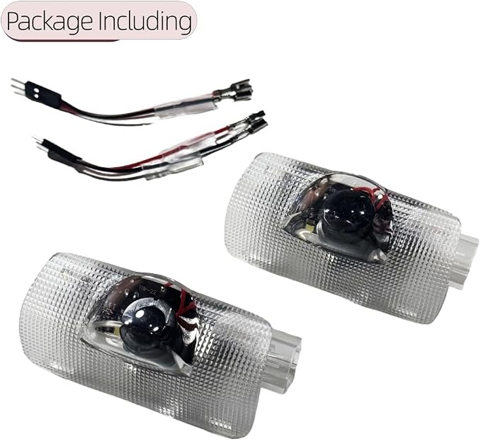 2Pack Never Fade LED Laser Ghost Shadow Light Side Door Courtesy Light Car Door Welcome Projector Light Compatible with Toyota 4Runner Rav4 Highlander Camry Sienna Sequoia Lexus Accessories (WhiteCar)