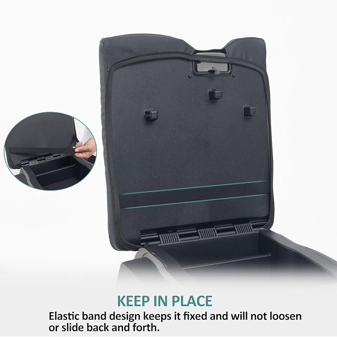 JDMCAR Armrest Cover for 2015-2024 2025 Ford F150 Accessories, 2017-2025 F250 F350 F450 with 40/20/40 Jump Seat, Customized Anti-Scratch Leather Armrest Lid Protector Pad (Jump Seat Only)