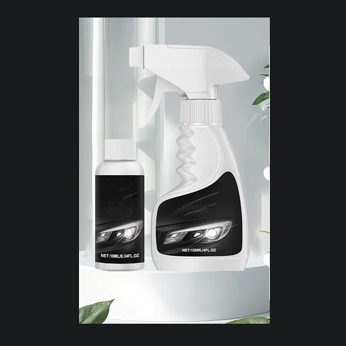 Q4 Headlight Restoration Kit,Headlight Cleaner, Automotive Headlamp Restoration Fluid,Yellowed Automotive Headlamps,Blurring Enhanced Crystalline (2set)