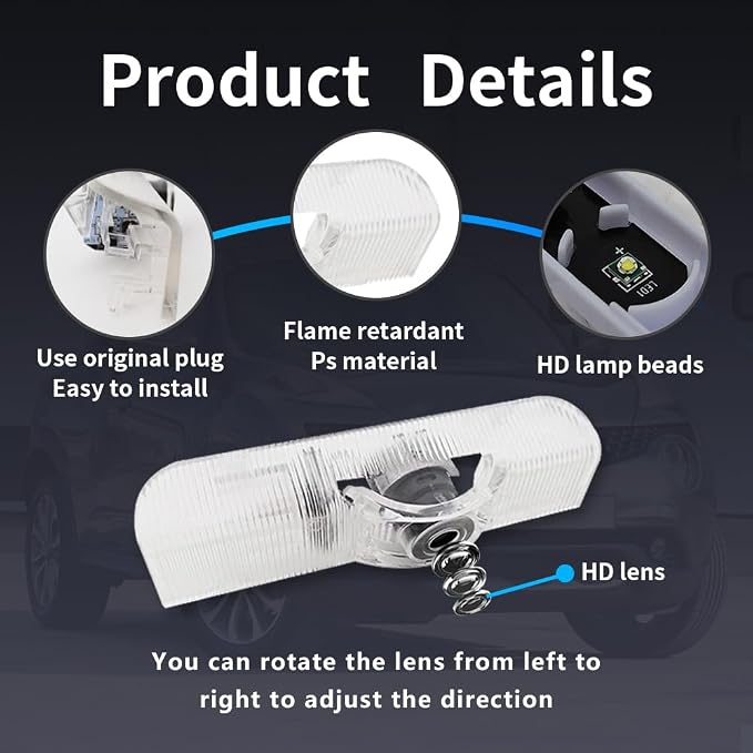 2PCS Non-Fading LED Car Door Logo Lights Projector Compatible with Maxima 2004-2022 Puddle Lights Ghost Shadow Light Kit Car Accessories (Maxima)
