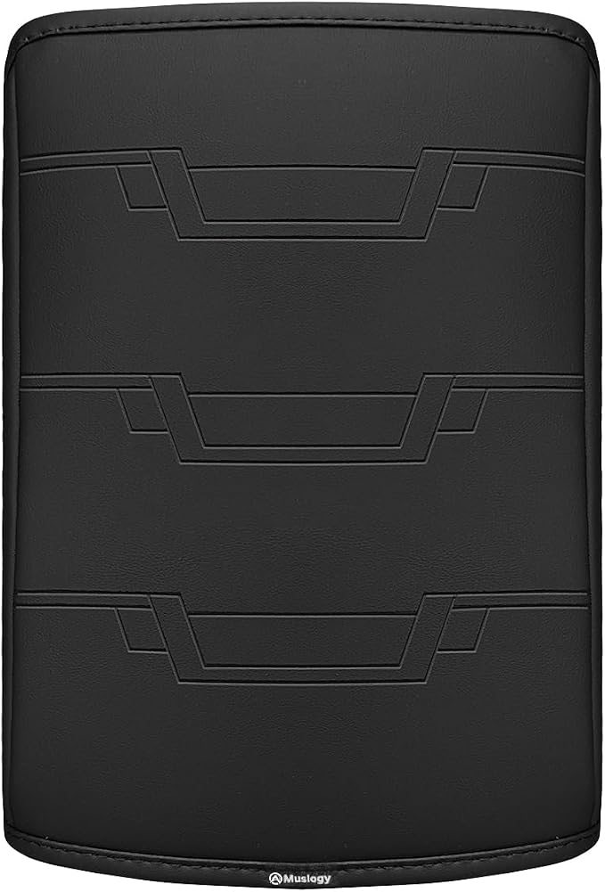 Muslogy Center Console Armrest Cover Fit for Nissan Frontier 2005-2021 & Xterra 2005-2015 Accessories, Comfort Armrest Pad Console Lid Cushion Vegan Leather Regular Thick