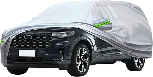 16-Layer Waterproof All-Weather SUV Car Cover Heavy Duty Full Exterior Protection Universally Fit fit Ford Explorer Toyota Highlander Kia Telluride Palisade Pilot Dodge Durango GMC Acadia etc