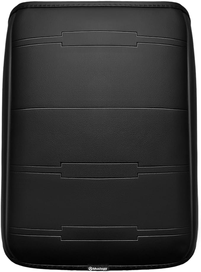 Muslogy Center Console Armrest Cover Fit for Honda CR-V 2017-2022 Accessories, Comfort Armrest Pad Console Lid Cushion Vegan Leather Regular Thick