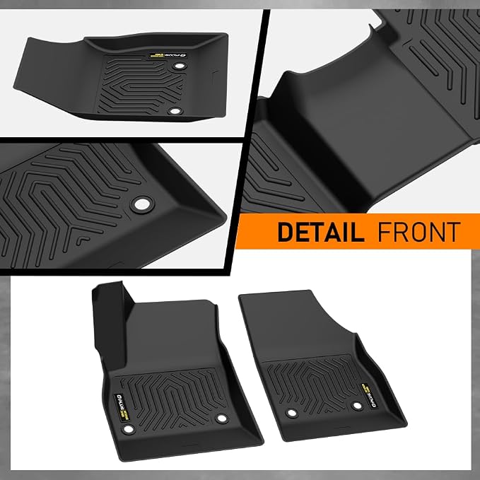 G-PLUS TPE Floot Mats Compatible with Chevy Cruze 2017 2018 2019 | All Weather Protection,Non-Slip,Custom Fit Floor Cargo Liner,TPE Full Coverage,1st & 2nd Row,Black,3PCS