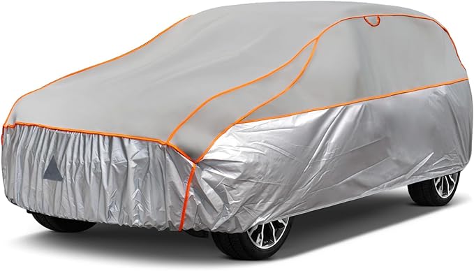 Kayme Hail Protector Car Cover，Anti Hail Thickened Multi-Layered EVA Car Cover Waterproof Sun UV Rain Snow All Weather, Outdoor Hail Protection Cover, Fit SUV Jeep-Length (Up to 181 Inch).Grey