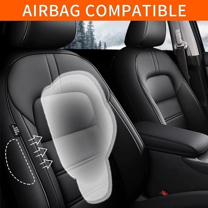 AOMSAZTO Seat Covers for Nissan Sentra:2020 2021 2022 2023 2024 2025 S SV | (Not for SR) Custom Fit Full Set Leather Cushion Car Seats Cover Black&Gray
