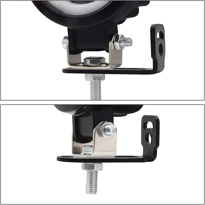 jose2015 2PCS Motorcycle Fog Light Bracket L Shaped Mounting Bracket, Universal Extension Holder Spotlight Driving Light Mount Brackets Black
