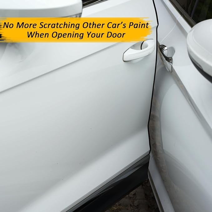 16.5FT(5M) Car Door Edge Guards U-Shaped Trim Edge Protector with Built-in Metal Clips, Scratch and Ding Protection for Cars and Trucks, Black