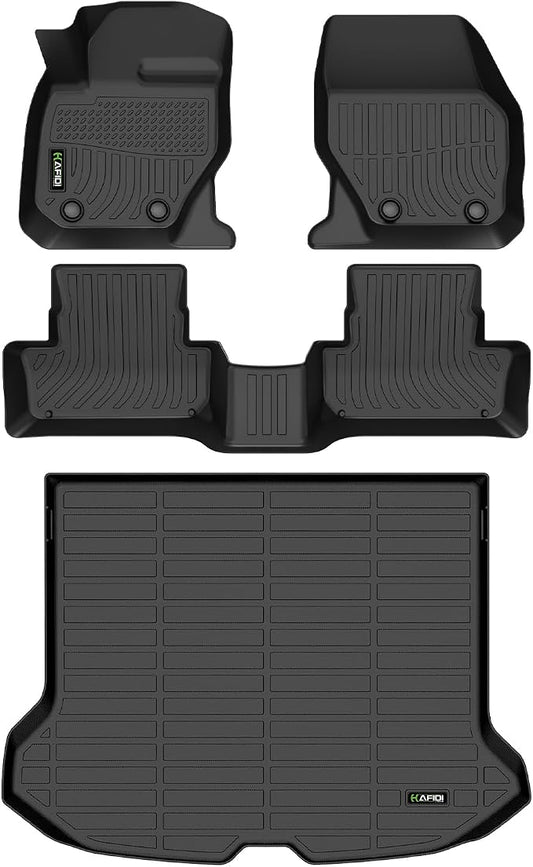 HAFIDI® Floor Mats & Cargo Liner Set Fit for 2010-2017 Volvo XC60 All Weather Protection TPE Anti-Slip Automotive Full Set Floor Liners Custom Accessories - Black