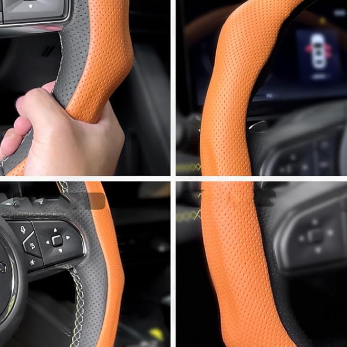 Breathable Non-Slip Ultra-Thin Steering Wheel Cover,Car Steering Wheel Cover Wheel Cover Protector,Atmungsaktive, rutschfeste und ultradünne Lenkradabdeckung