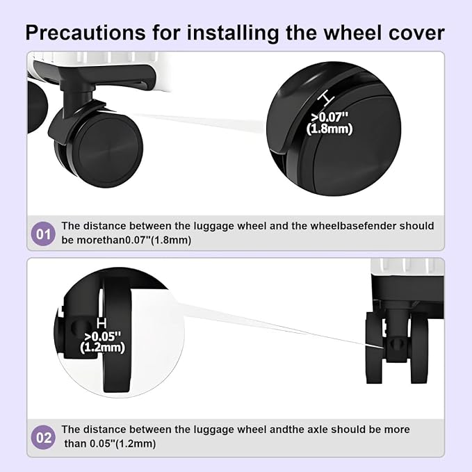 8Pcs Luggage Wheel Covers,Fits 2-2.4'' Suitcase Wheel,Wine Red | Carry On Luggage Wheels Protector,Upgraded Luggage Travel Accessories,Helps reduce daily rolling noise and surface wear.