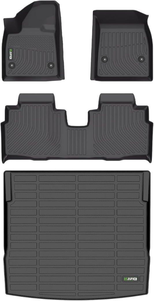 HAFIDI® Floor Mats & Cargo Liner Set Fit for 2025-2026 Cadillac optiq All Weather Protection TPE Anti-Slip Automotive Full Set Floor Liners Custom Accessories - Black