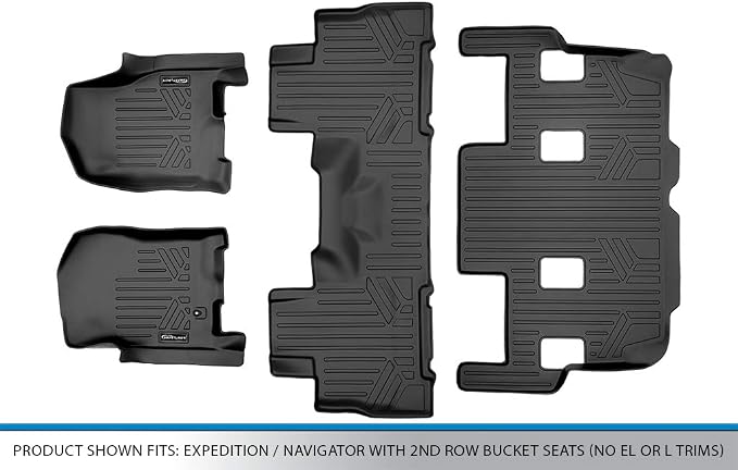 MAXLINER Floor Mats 3 Row Liner Set for 2007-2010 Ford Expedition