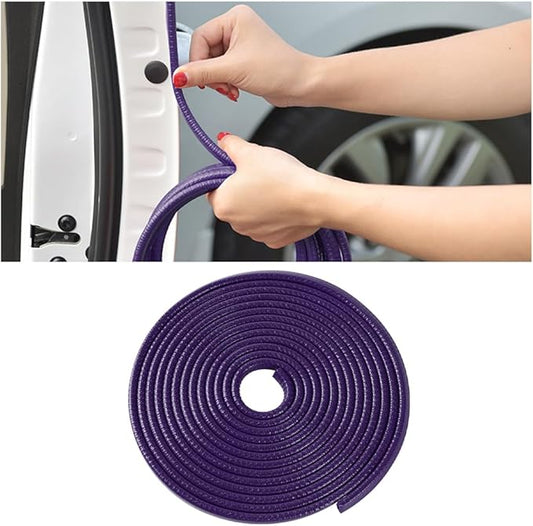Osilly Car Door Edge Guards, 16Ft Rubber Seal Car Door Edge Trim, U Shape Door Edge Protector Guard, Aluminum Weather Proofing Automotive Door Edge Molding Protection for Most Car (Purple)