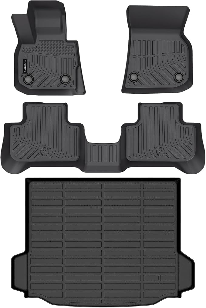 Auxko All Weather Floor Mats Cargo Mat Fit for BMW X3 2018-2024 TPE Liners Accessories for BMW X3 30i M40i X3M Car Mats (Not for X3 30e) Black