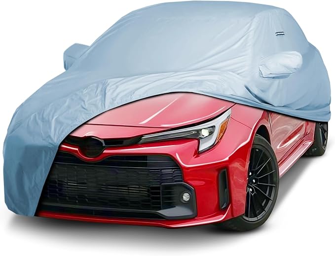 iCarCover Fits [2023-2026 Toyota GR Corolla] Premium Custom Car Cover Waterproof All Weather Resistant Outdoor Indoor Sun Snow Storm UV Protection Form-Fit Padded Cover with Straps