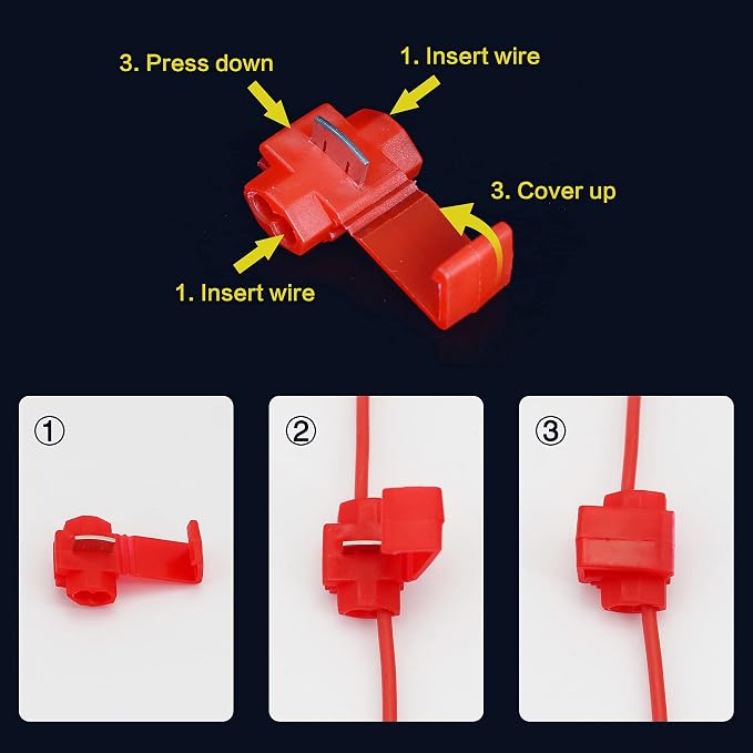 10Pcs 50W 3/6/8/9/12 Ohm 12V Led Load Resistors, Resistors for LED Lights, Led Load Equalizer, for Turn Signal Lights & Tail Lights, Fix Hyper Flash Blink Error, with 20pcs Quick Wire Clip