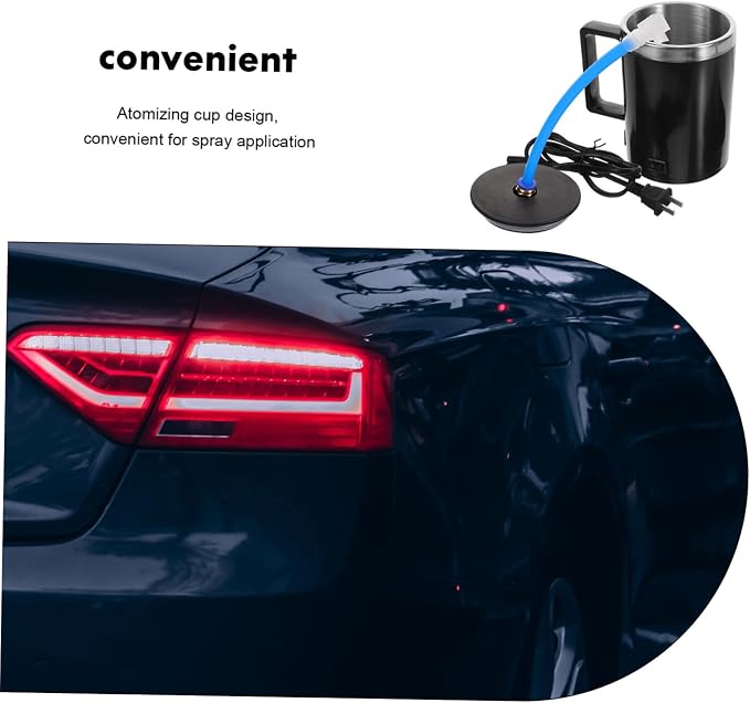 Headlight Restoration Kit Atomizing Cup Leakproof Nozzle | Plastic build, 110V CN plug, Black finish, Suitable for US use