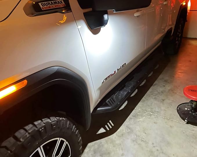 iJDMTOY White 18-SMD Full LED Under Side Mirror Puddle Lights Compatible With 2019-up Chevrolet Silverado Suburban/Tahoe, GMC Sierra Yukon, Cadillac Escalade, etc