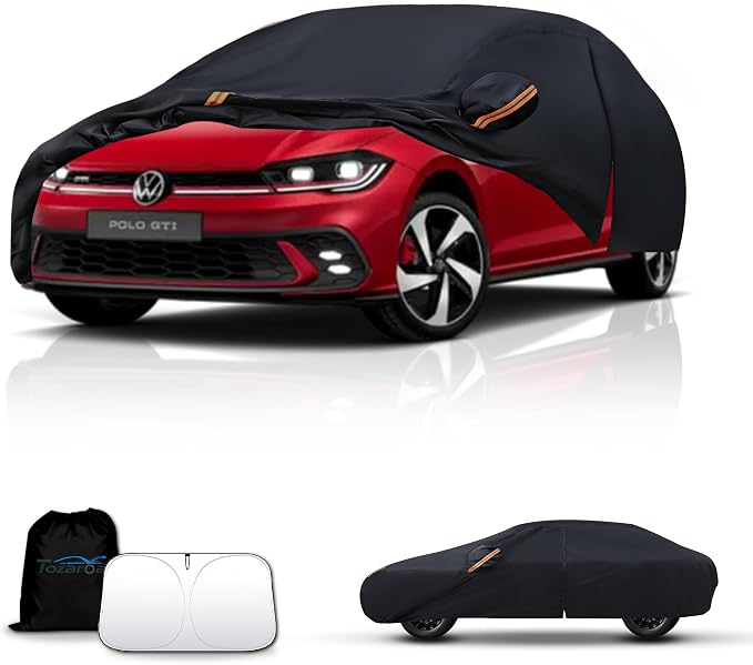 Hatchback Cover Outdoor Car Covers(Length up to 163 inch) Universal Fit for Ford Fiesta, Renault Clio,Toyota Yaris,Audi A1 etc Size H0(See Size Chart)