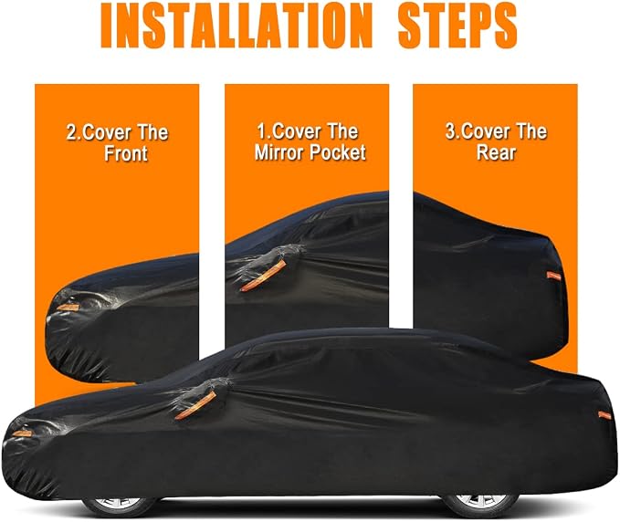 GUNHYI 7 Layer SUV Car Cover Custom Fit Ford Explorer (1995-2025) Waterproof All Weather, Heavy Duty Outdoor Snow Sun Rain Uv Protection (Ships from US Warehouse, Delivery 3-8 Days)