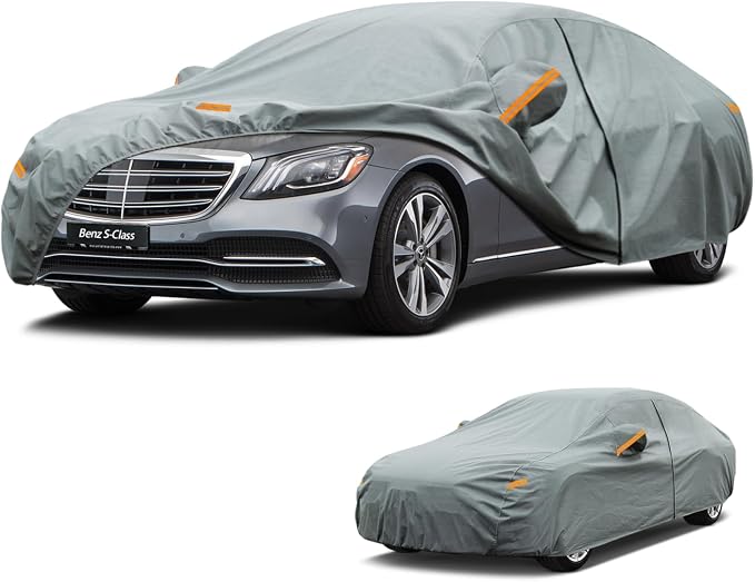 Kayme Heavy Duty Car Cover Custom Fit Mercedes Benz S Class S300 S350 S400 S450 S550 S560 S600 S65(2000-2026), Waterproof All Weather for Automobiles, Full Exterior Covers Sun Rain UV Protection.