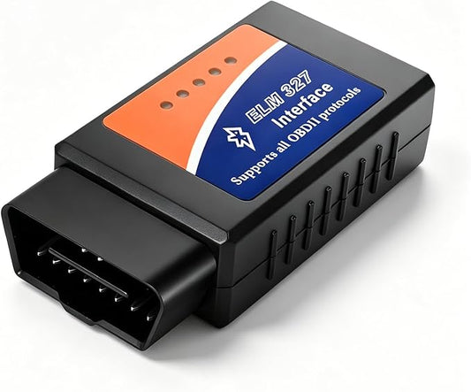 ELM327 OBD2 Bluetooth Adapter, OBDII Bluetooth Scanner Car Code Reader Reset Adapter, ELM327 Fault Diagnostic Scan Tool Compatible with OBD2 Vehicles, Car Accessories