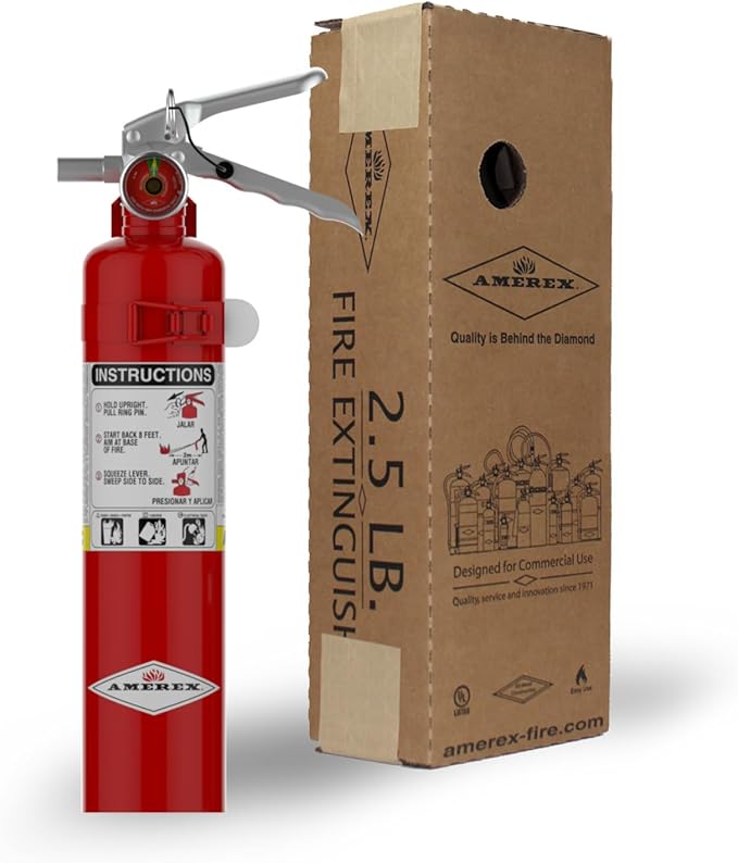 Amerex ABC, Dry Chemical Fire Extinguisher - B417T - 2.5 Pounds
