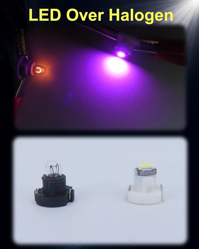 16 Pieces Pink Interior HVAC Panel Climate Control LED Bulb + Gauge Lights Kit with Sockets, Fun Custom Interior Glow, Fits Jeep Wrangler TJ 1997-2006