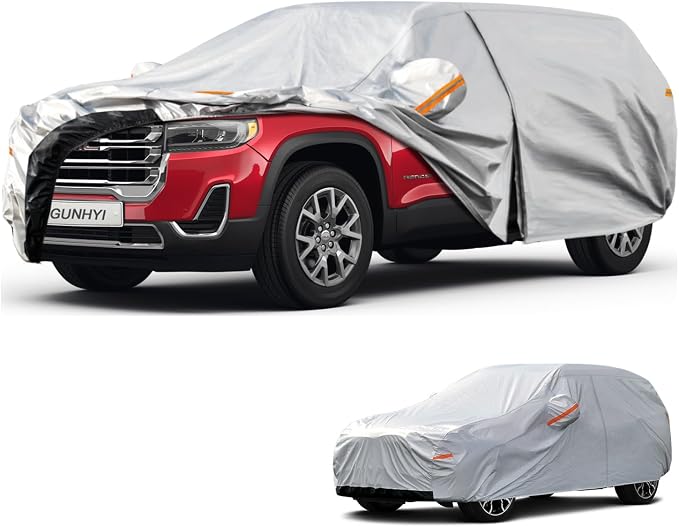 GUNHYI 6 Layers SUV Car Cover Custom Fit GMC Acadia (2016-2026) Waterproof All Weather, Heavy Duty Outdoor Snow Sun Rain Uv Protection (Ships from US Warehouse, Delivery 3-8 Days)