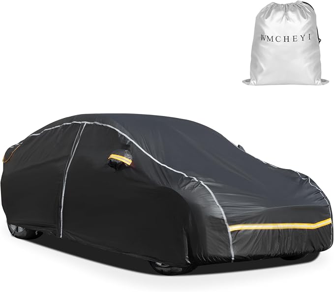 Car Cover Waterproof All Weather, 6 Layers Car Covers for Automobiles, Full Exterior Cover with Zipper, Outdoor SUV Car Cover Sun UV Rain Snow Wind Protection, Fit for 207"(207*75*74 inch)SUV