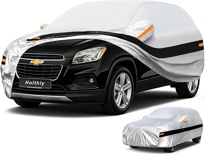 10 Layers SUV Car Cover Waterproof All Weather for Automobiles,100% Waterproof Outdoor Car Covers Rain Snow UV Protection. Custom Fit for Hyundai Kona,Kia Soul,Audi Q2,Chrysler PT Cruiser,etc