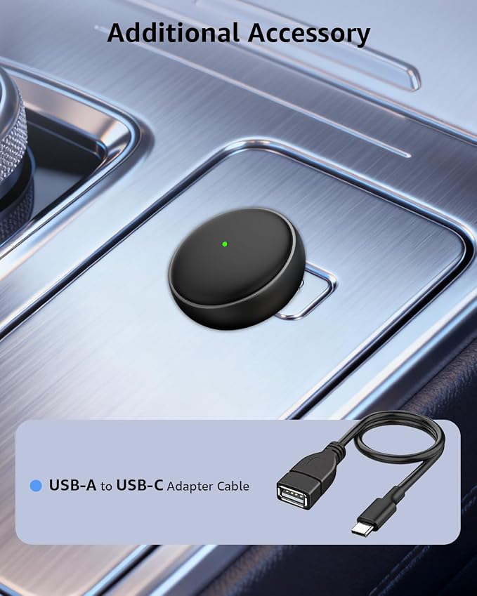 Wireless CarPlay Adapter, 2026 Upgraded Enhanced 50% Smaller, Convert Wired to CarPlay Wireless, Plug & Play Adapter, Fast Auto-Connect, No Latency, Compact Design for Apple iPhone iOS 10+
